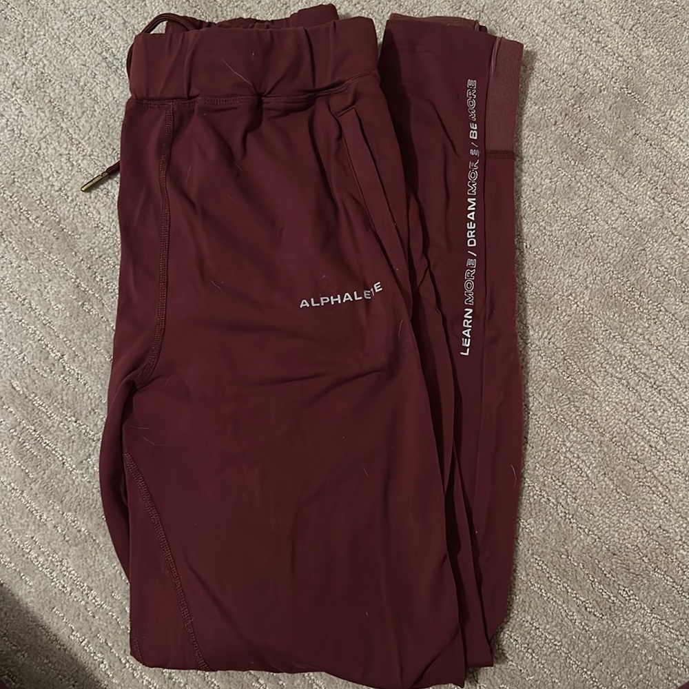 maroon joggers